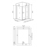 Душевой уголок Good Door Pandora WTW+SP 120x80-C-CH